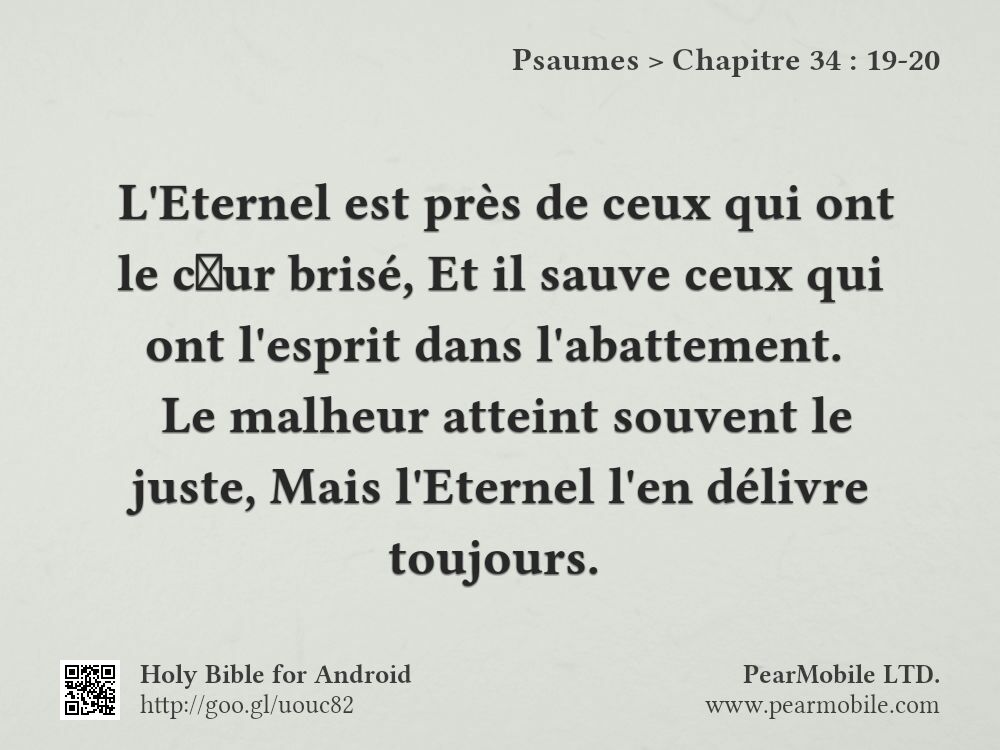 Psaumes, Chapitre 34:19-20